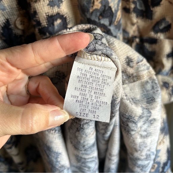 Willowbend Cream Dress with Navy Floral Print - Picture 7 of 9